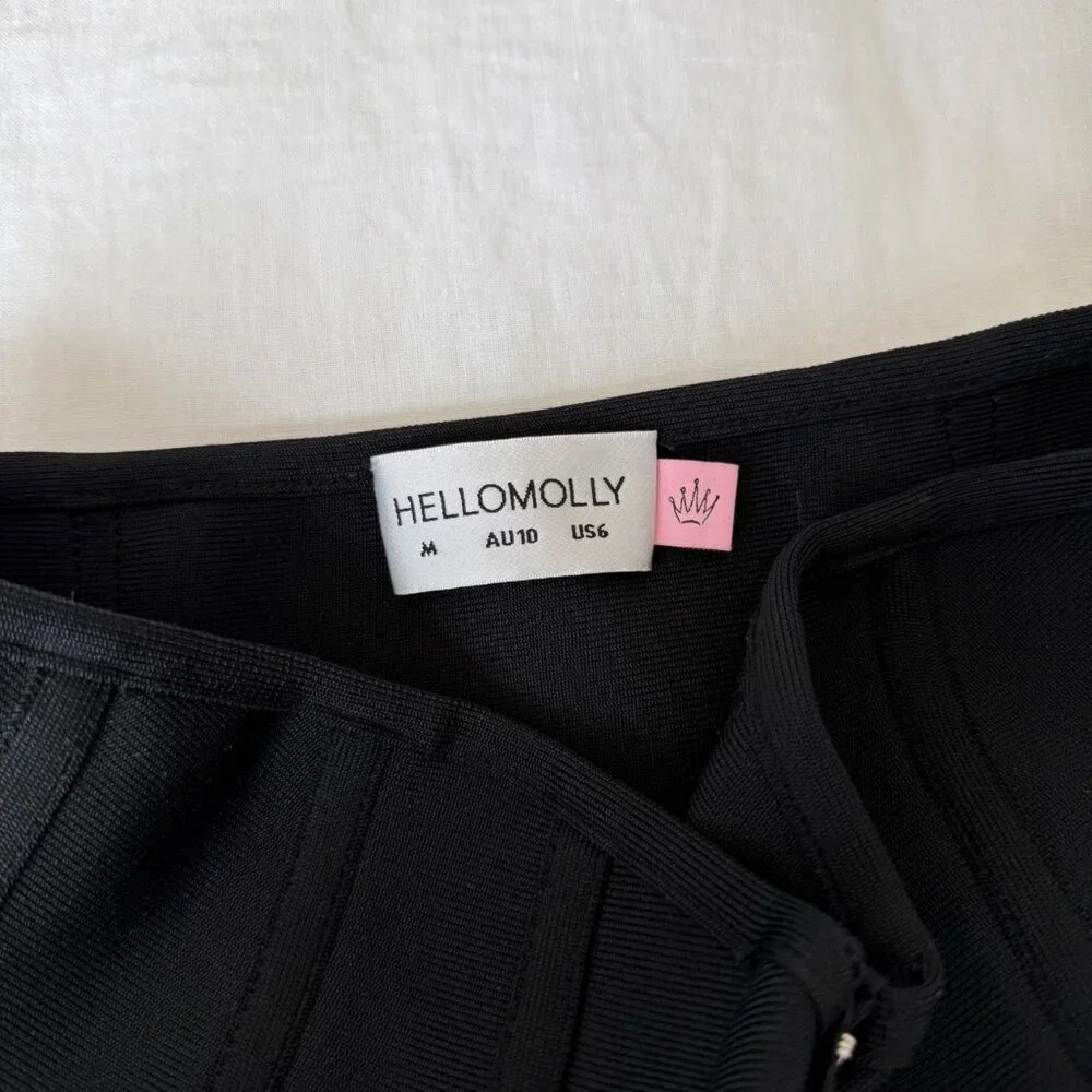 Hello Molly Exposure Bandage Strapless Corset Top Black - Picture 7 of 8